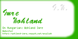 imre wohland business card